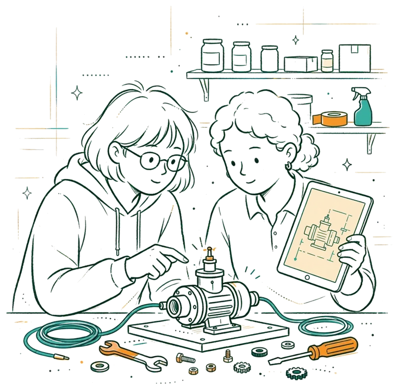 Dessin au trait : Technico-commercial de l'Industrie et des Services Nautiques (Bac +2)