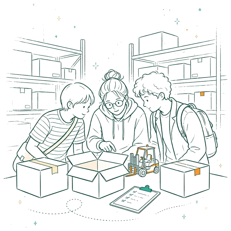 Dessin au trait : MSc Supply Chain & Achats