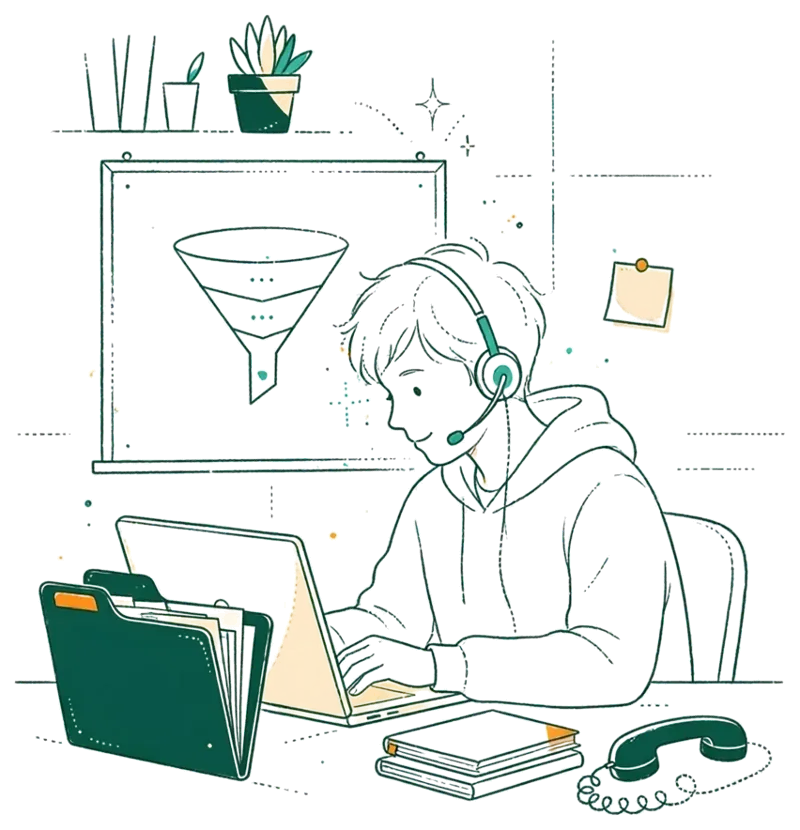 Dessin au trait : Bachelor Océanographe-prospecteur