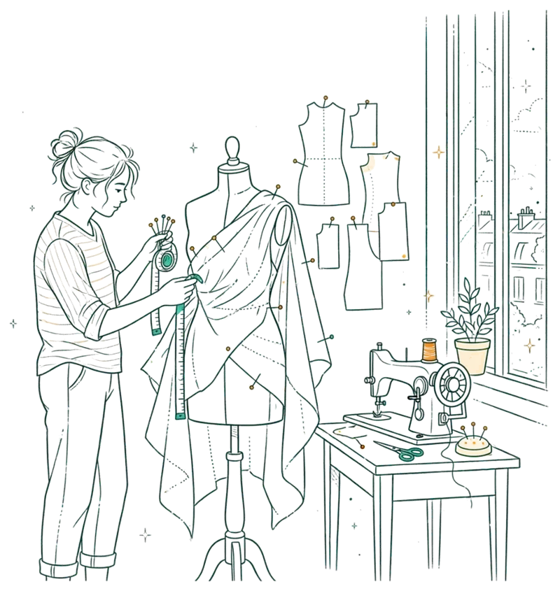 Dessin au trait : Créateur industriel