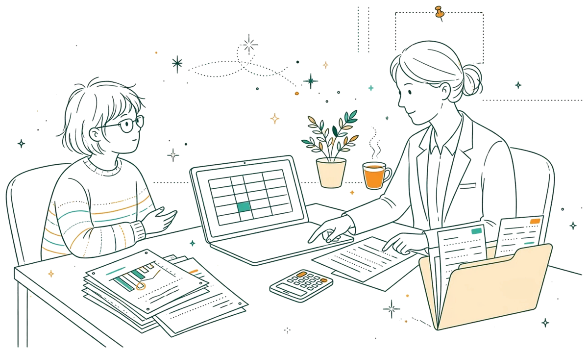 Dessin au trait : rendez-vous pour financer sa formation