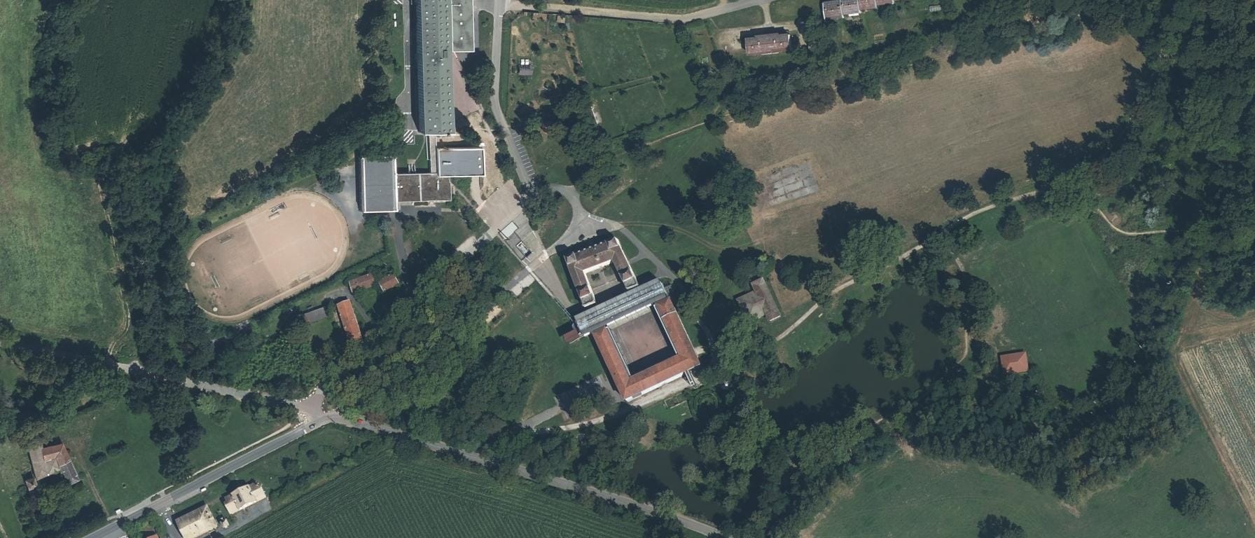 Vue aérienne de Lycée d'enseignement général, technique et professionnel agricole de Cibeins