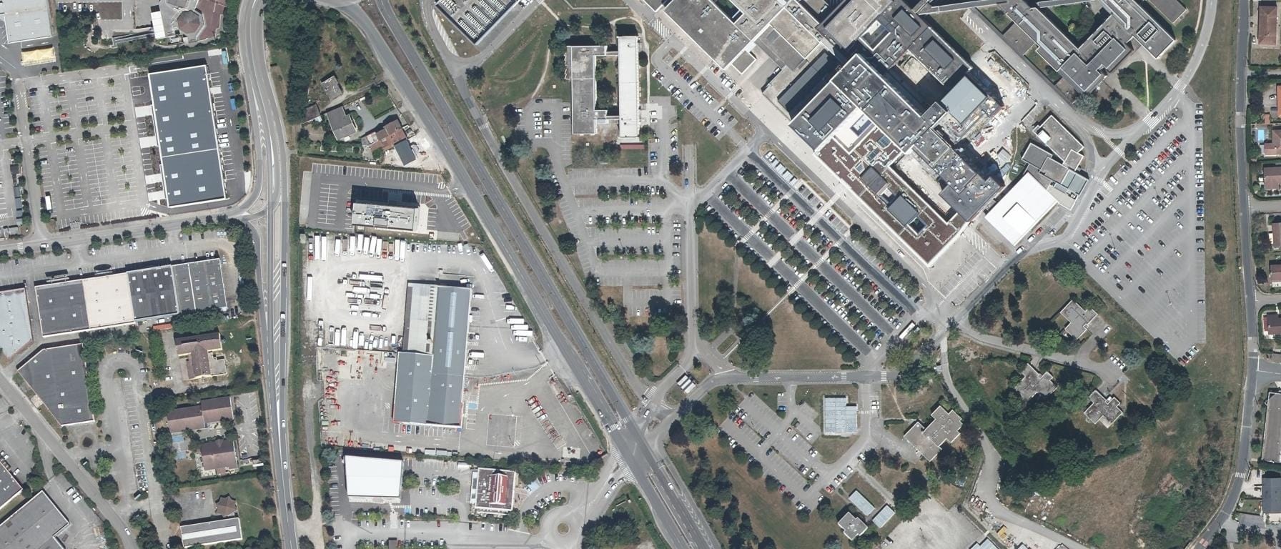 Vue aérienne de IFSI CH Fleyriat