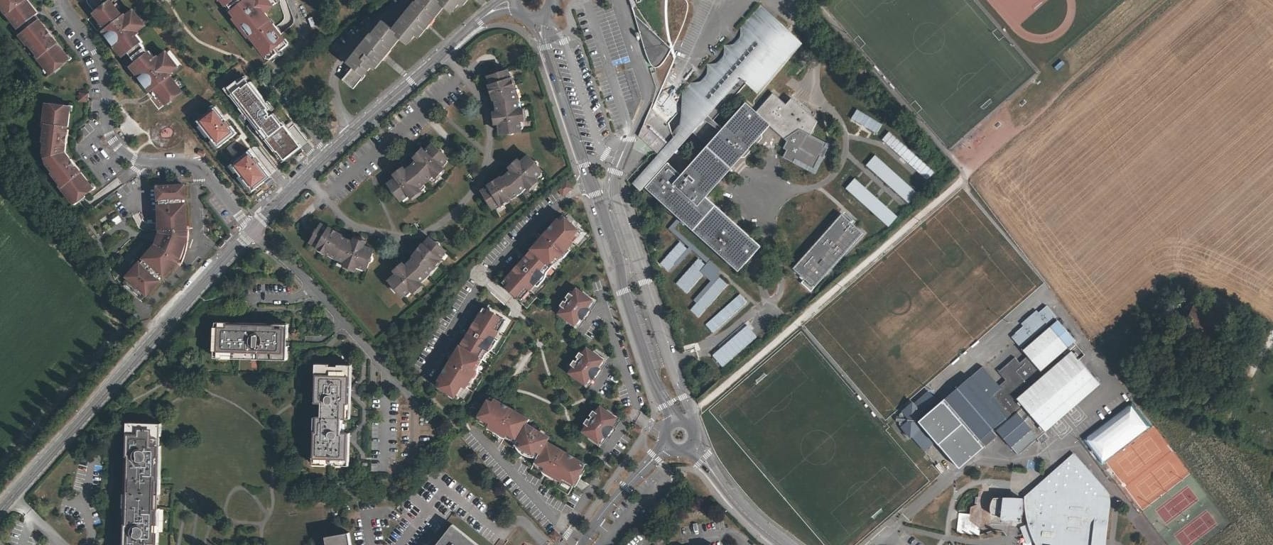 Vue aérienne de Lycée International