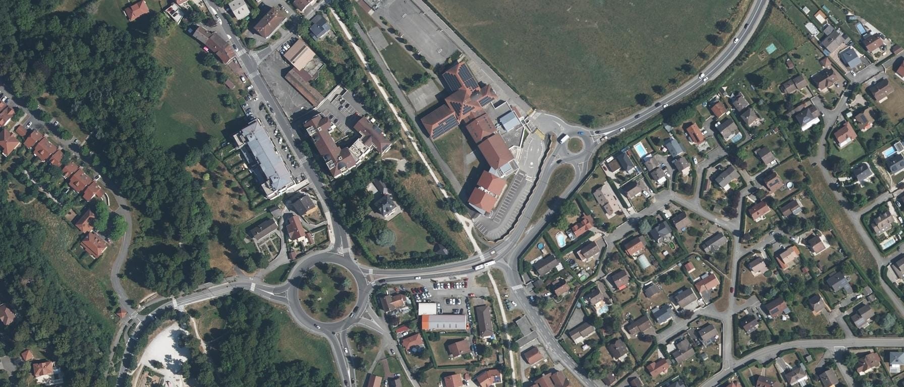 Vue aérienne de JDA Sup' - Lycée Jeanne d'Arc - CFA Akteap