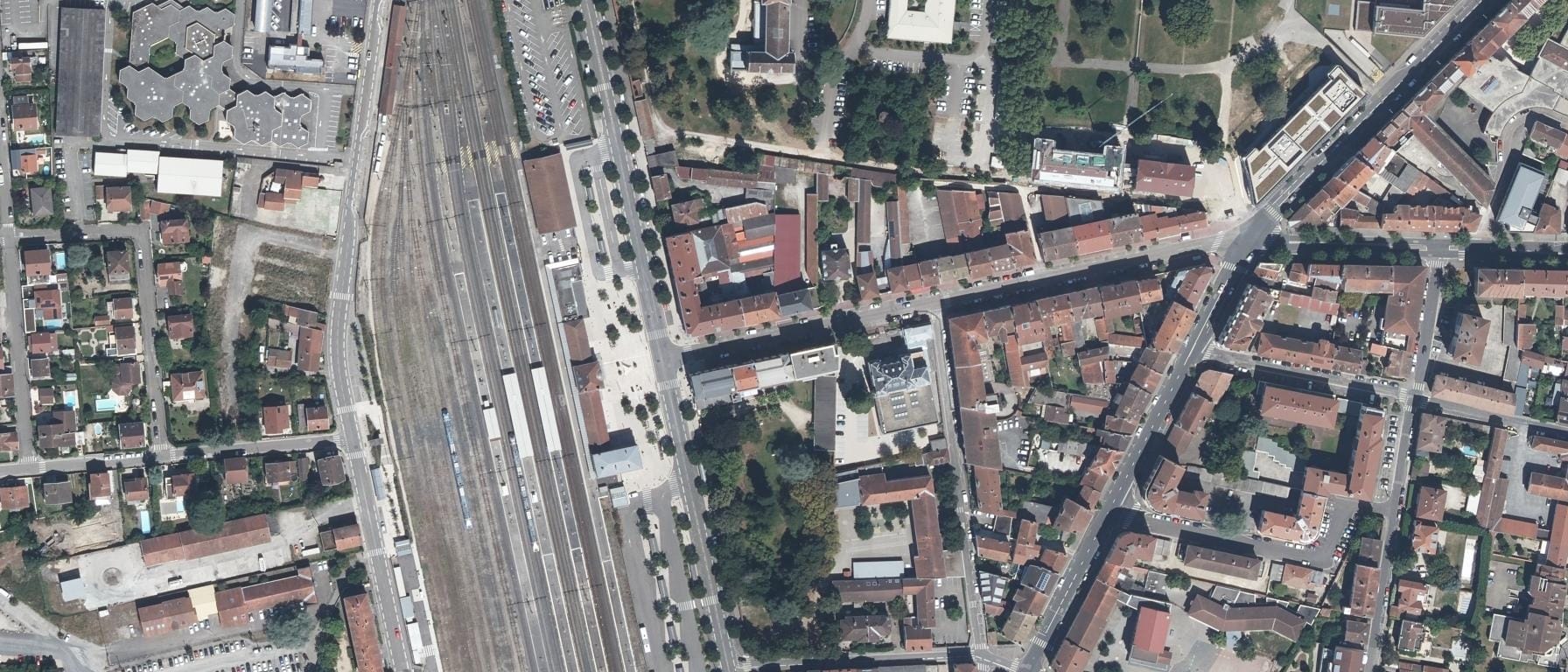 Vue aérienne de Ecole privée Silvya Terrade - Bourg-en-Bresse