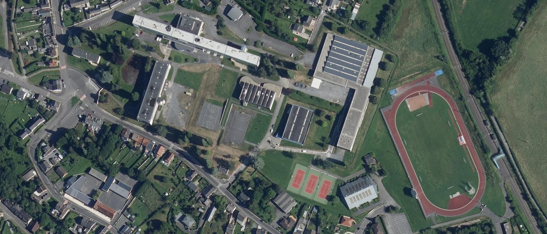 Vue aérienne de Lycée Frederic Et Irene Joliot Curie