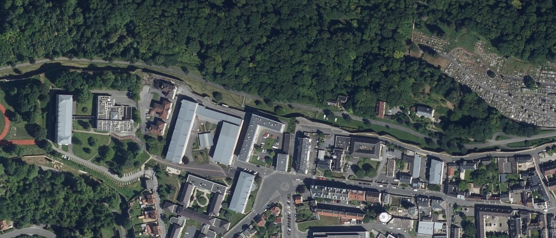 Vue aérienne de Lycée Paul Claudel