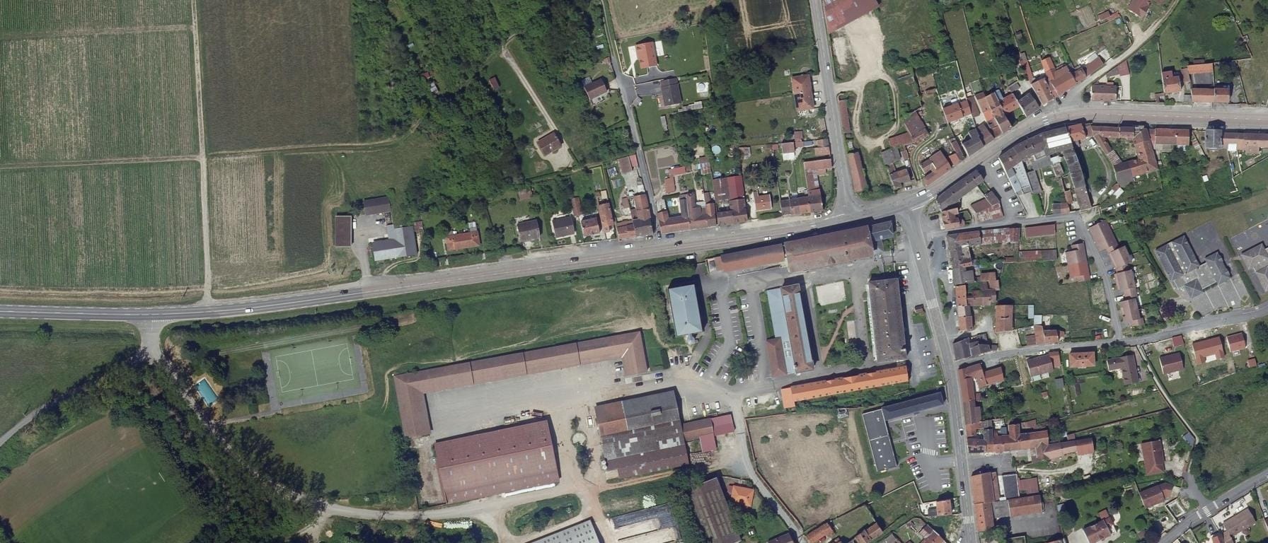 Vue aérienne de Lycée agricole et viticole de Crézancy