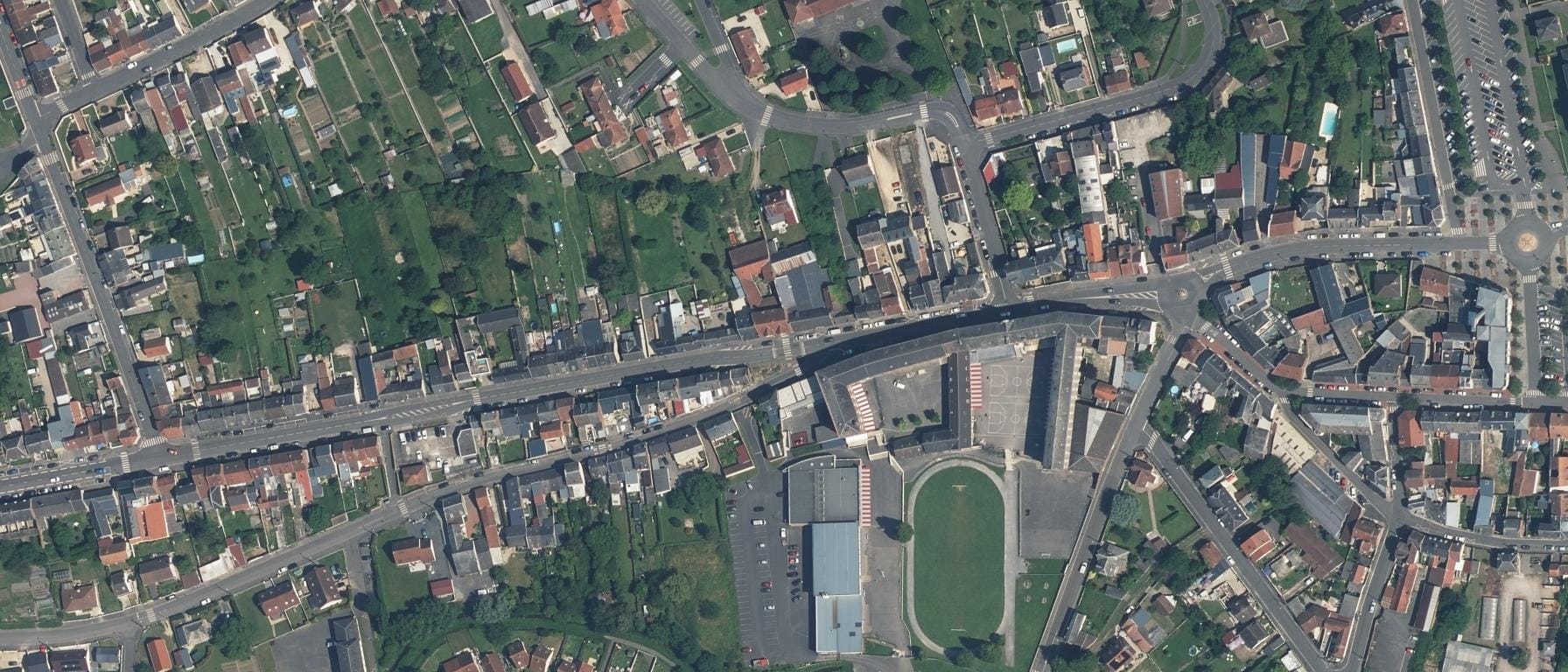 Vue aérienne de Lycée professionnel Saint Charles (Chauny - 02)