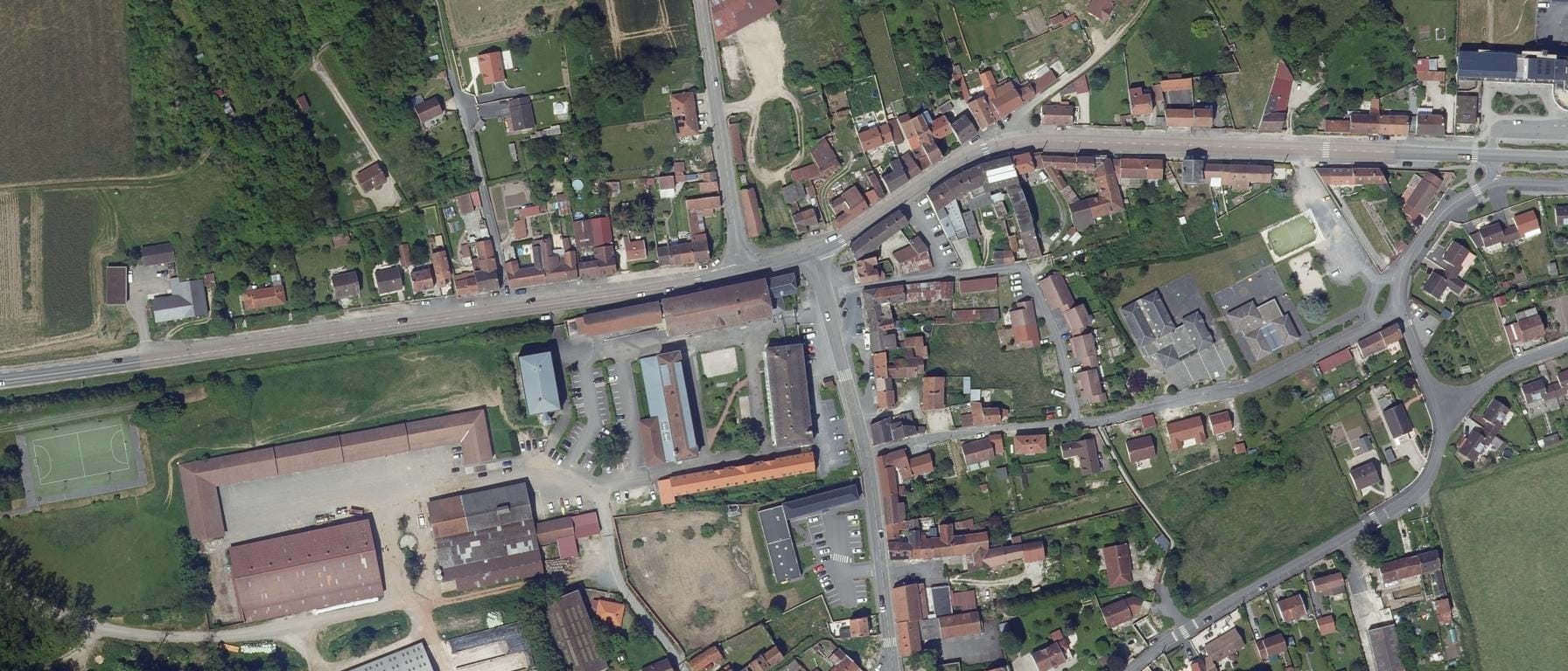 Vue aérienne de CFA agricole public des Hauts-de-France