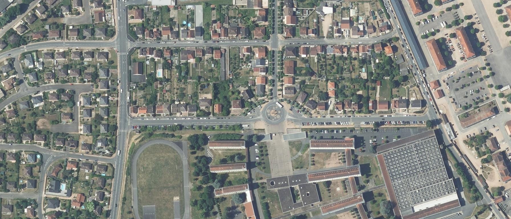 Vue aérienne de Lycée Paul Constans