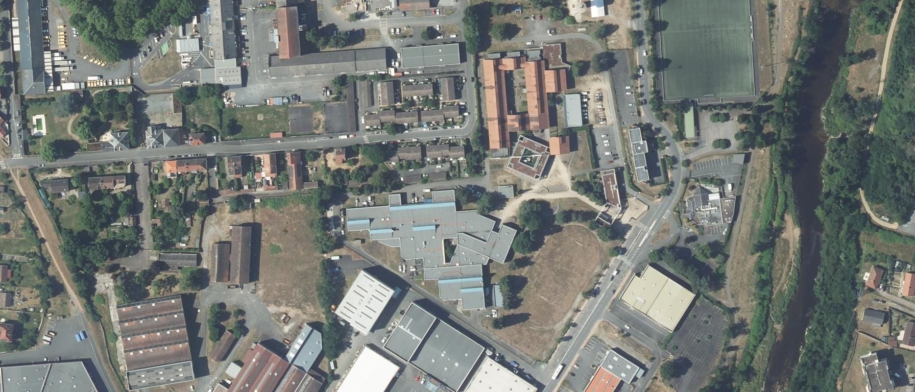 Vue aérienne de Lycée Albert Einstein