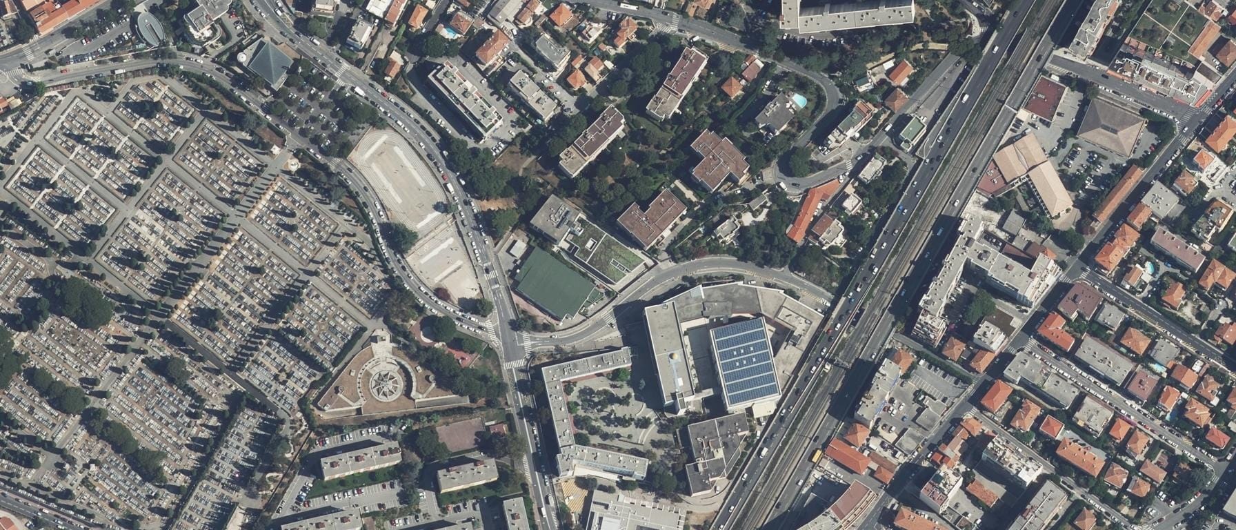Vue aérienne de Lycée Les Eucalyptus