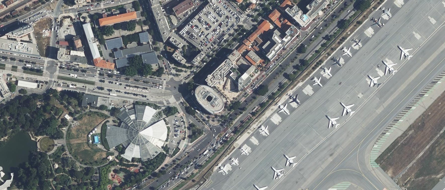 Vue aérienne de EDHEC Nice