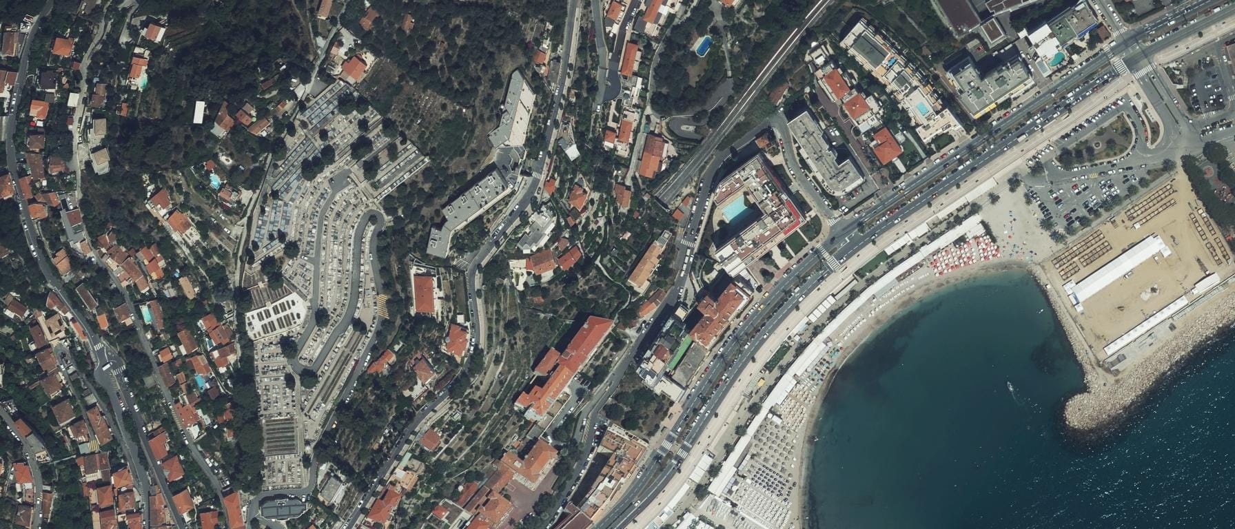 Vue aérienne de IFSI CH La Palmosa de Menton
