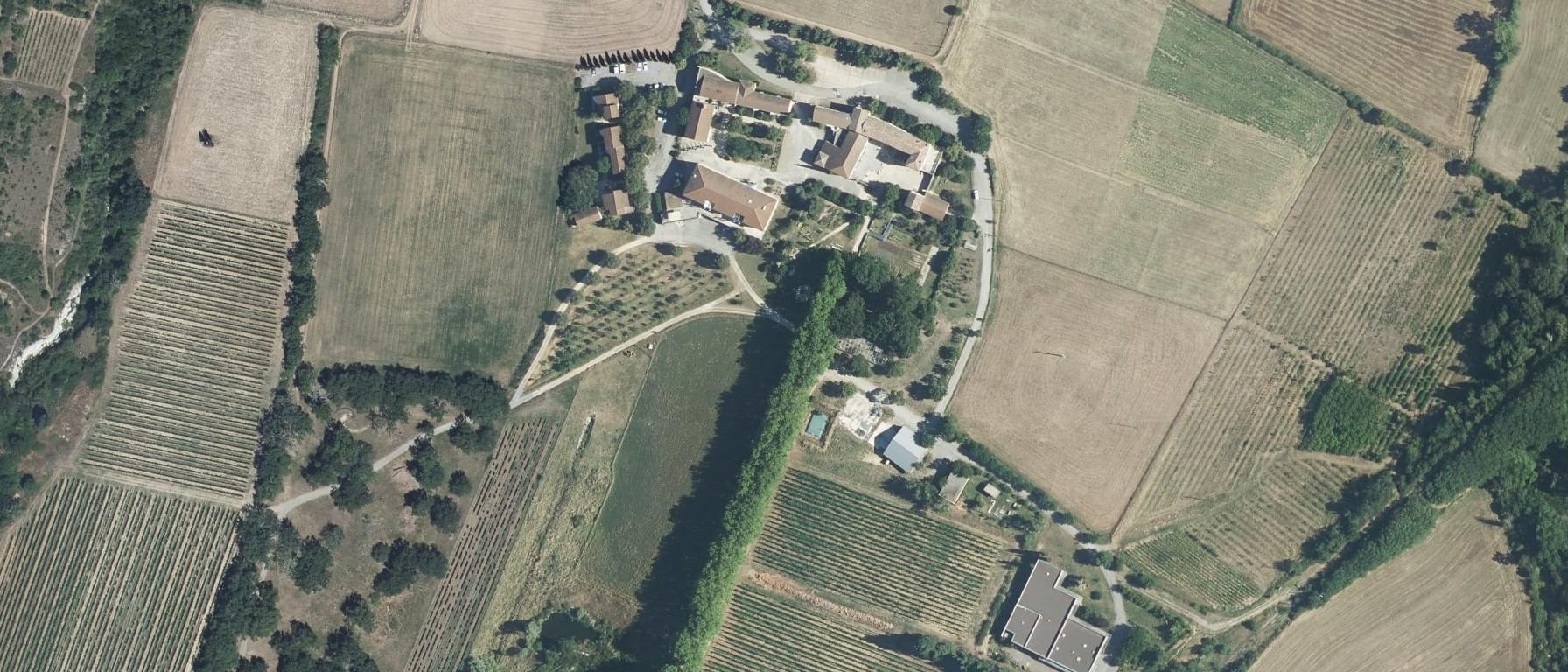 Vue aérienne de CFPPA d'Aubenas Le Pradel