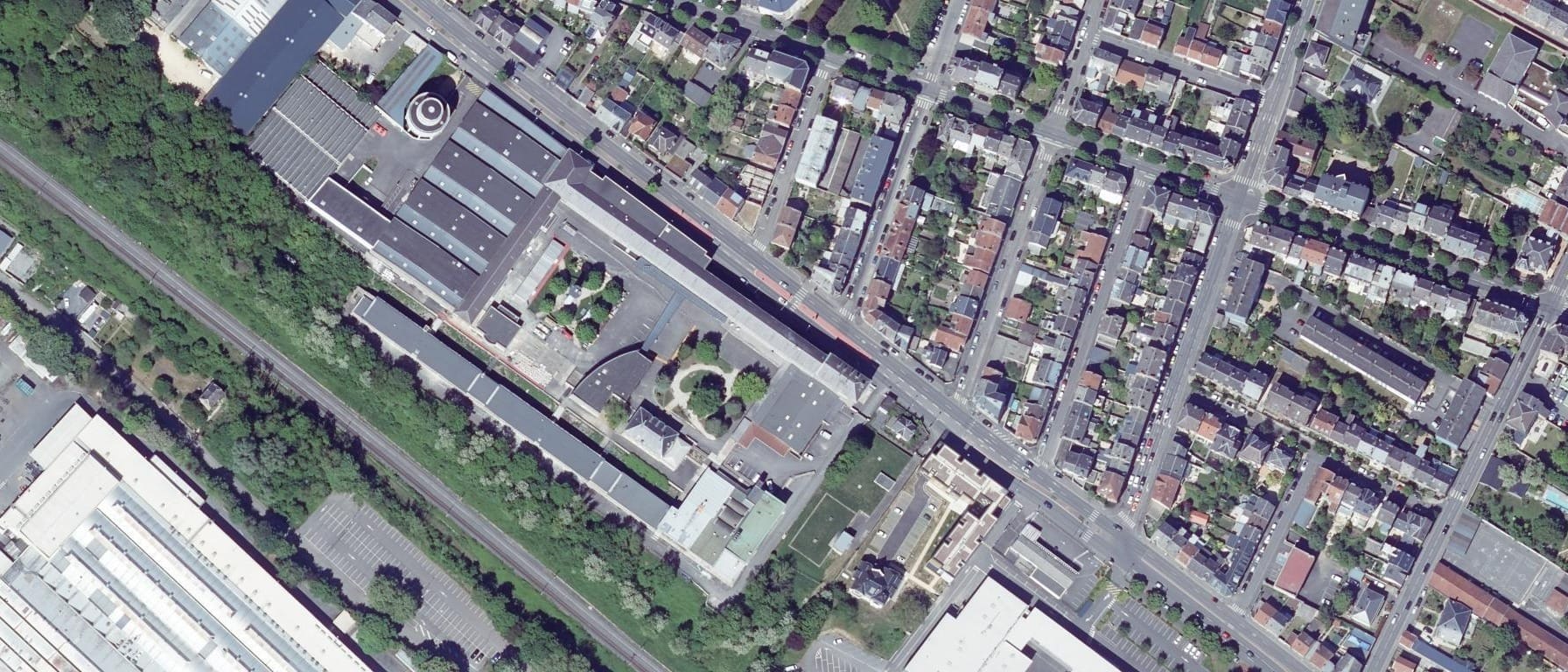 Vue aérienne de Lycée François Bazin