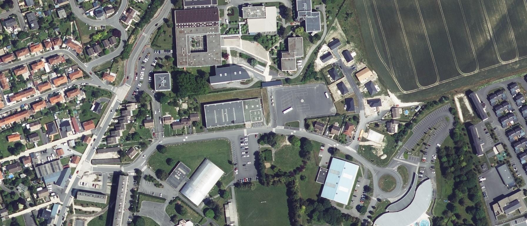 Vue aérienne de Lycée Paul Verlaine
