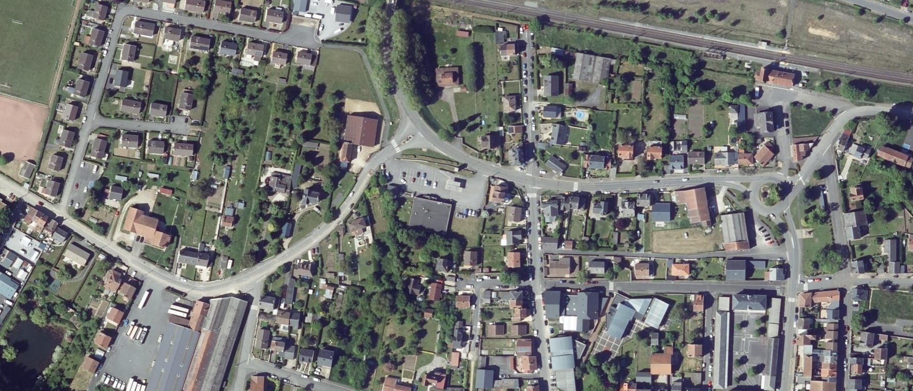Vue aérienne de Site de formation d'apprentis de AFTRAL Transport et logistique Donchery