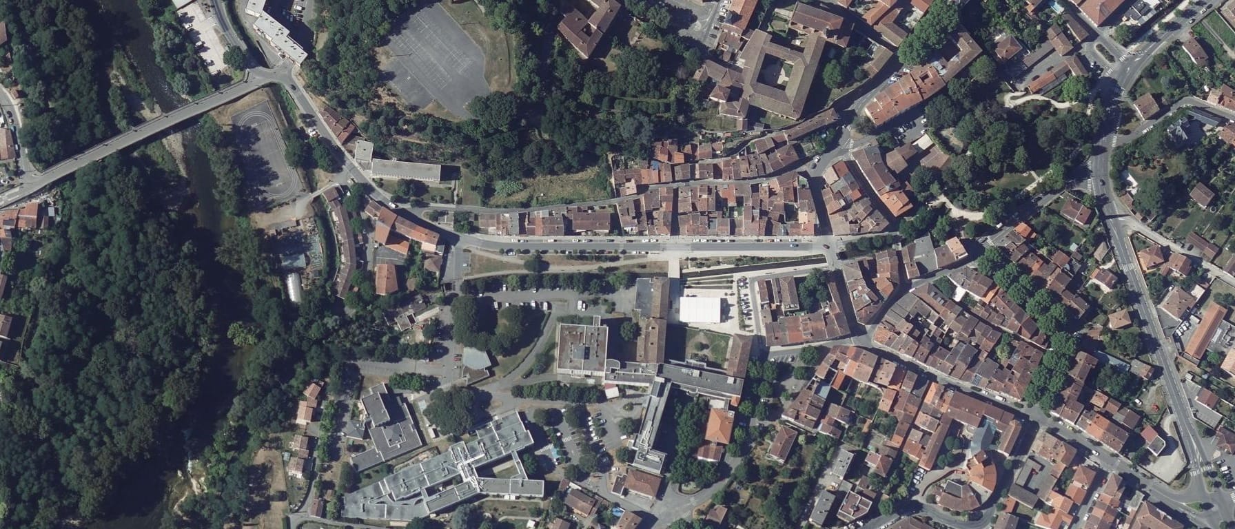 Vue aérienne de IFSI CH Int Val Ariège