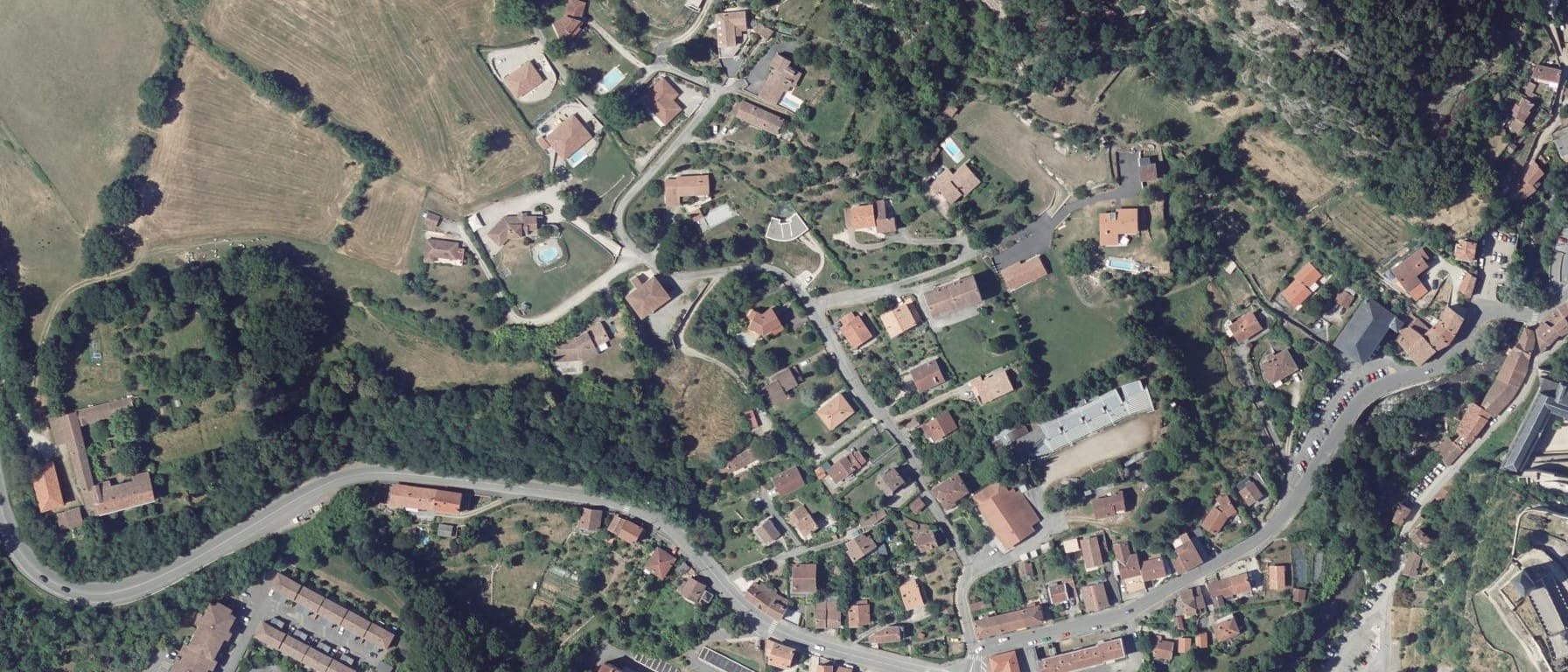 Vue aérienne de Antenne de Foix de l'INSPÉ Toulouse Occitanie Pyrénées / Université Toulouse 2 Jean Jaurès