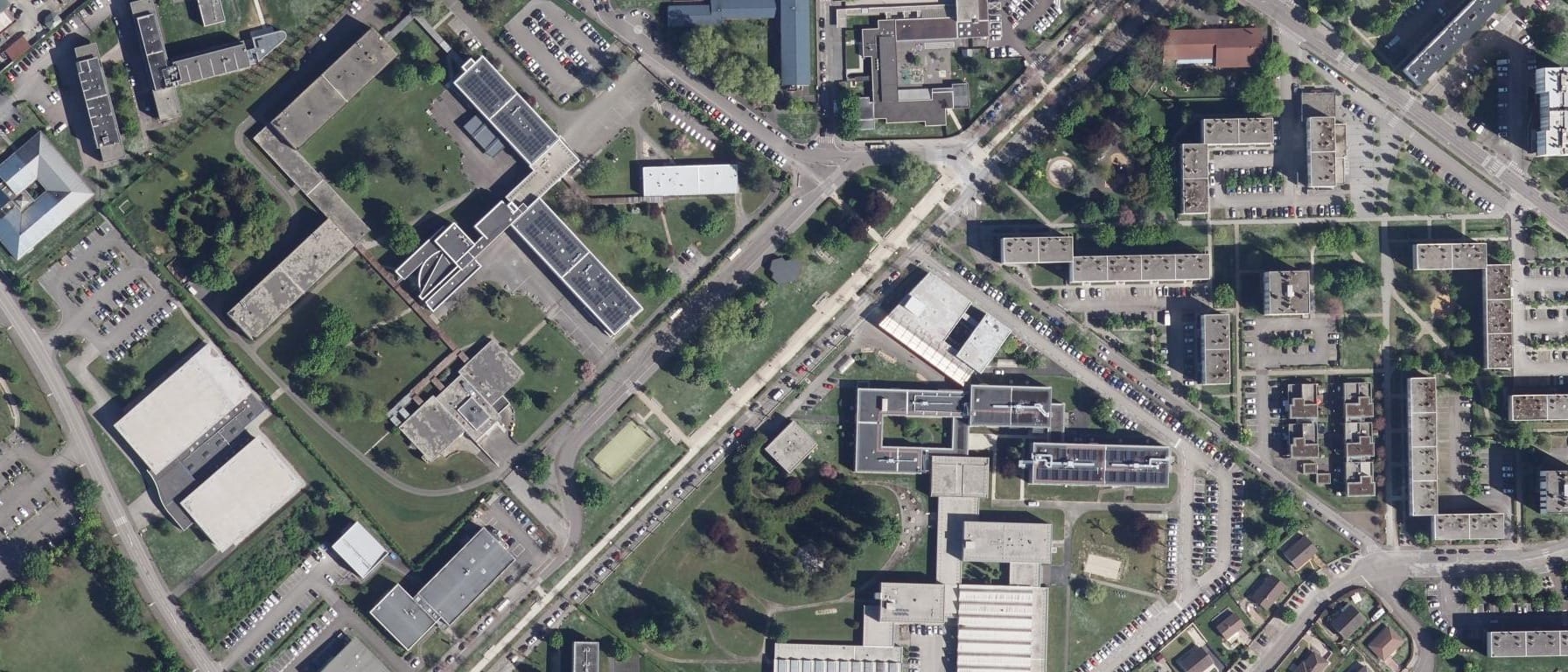 Vue aérienne de GRETA CFA Sud Champagne-Lycée Chrestien de Troyes