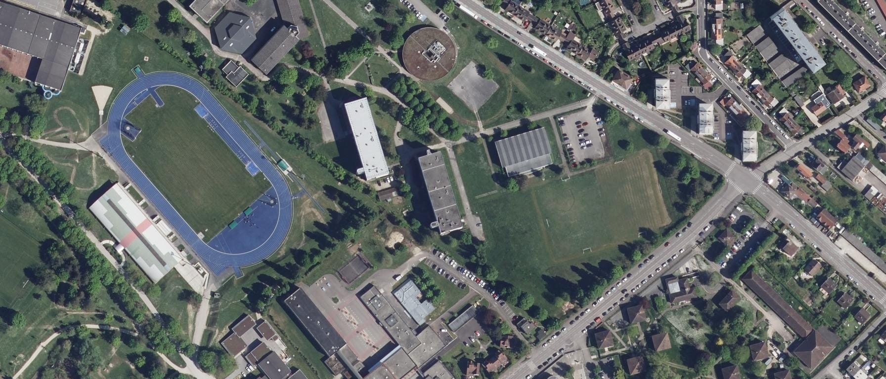 Vue aérienne de Lycée Les Lombards