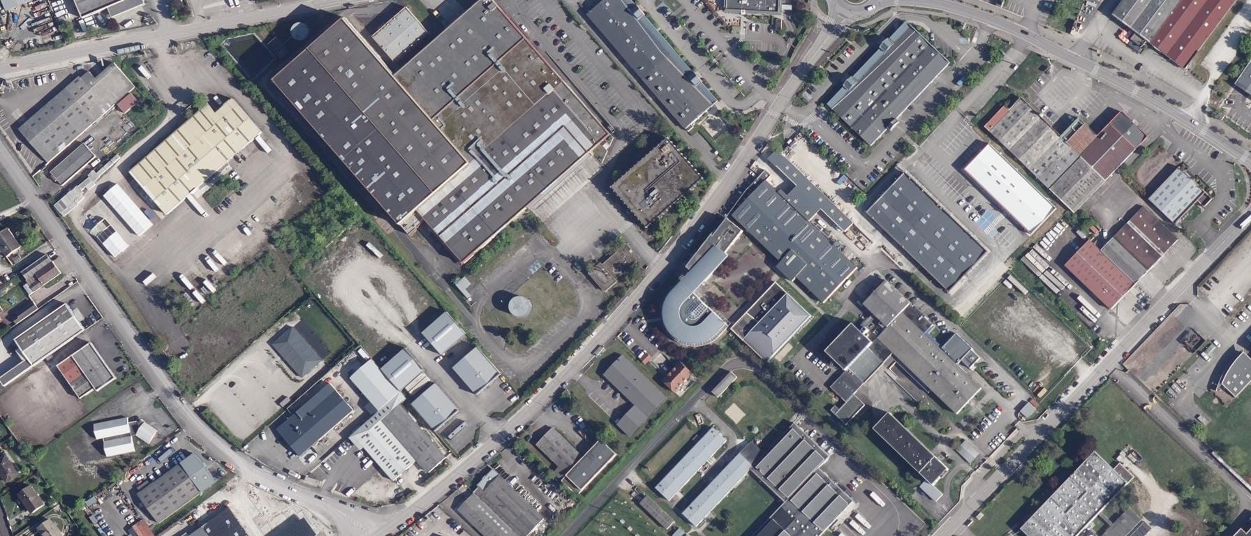 Vue aérienne de CFA du bâtiment et des travaux publics de l'Aube