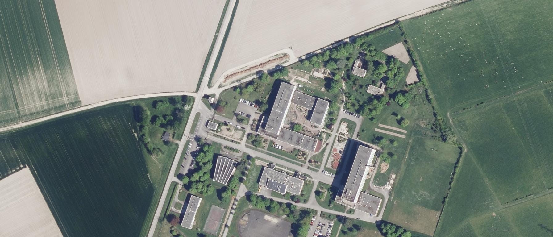 Vue aérienne de CFA agricole de l'Aube - site de St Pouange