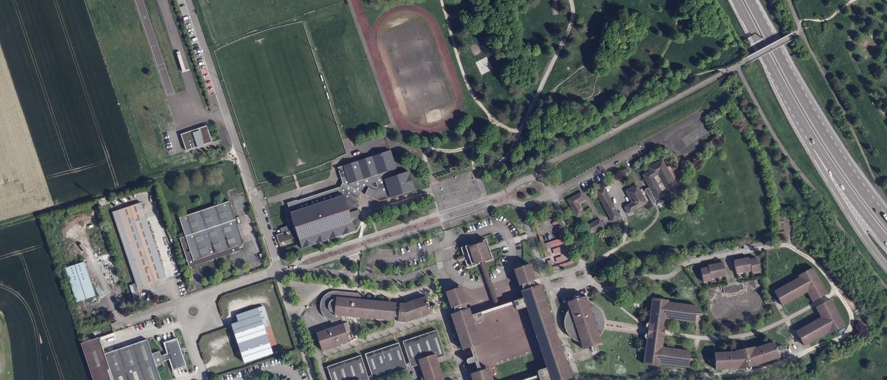 Vue aérienne de Lycée Edouard Herriot