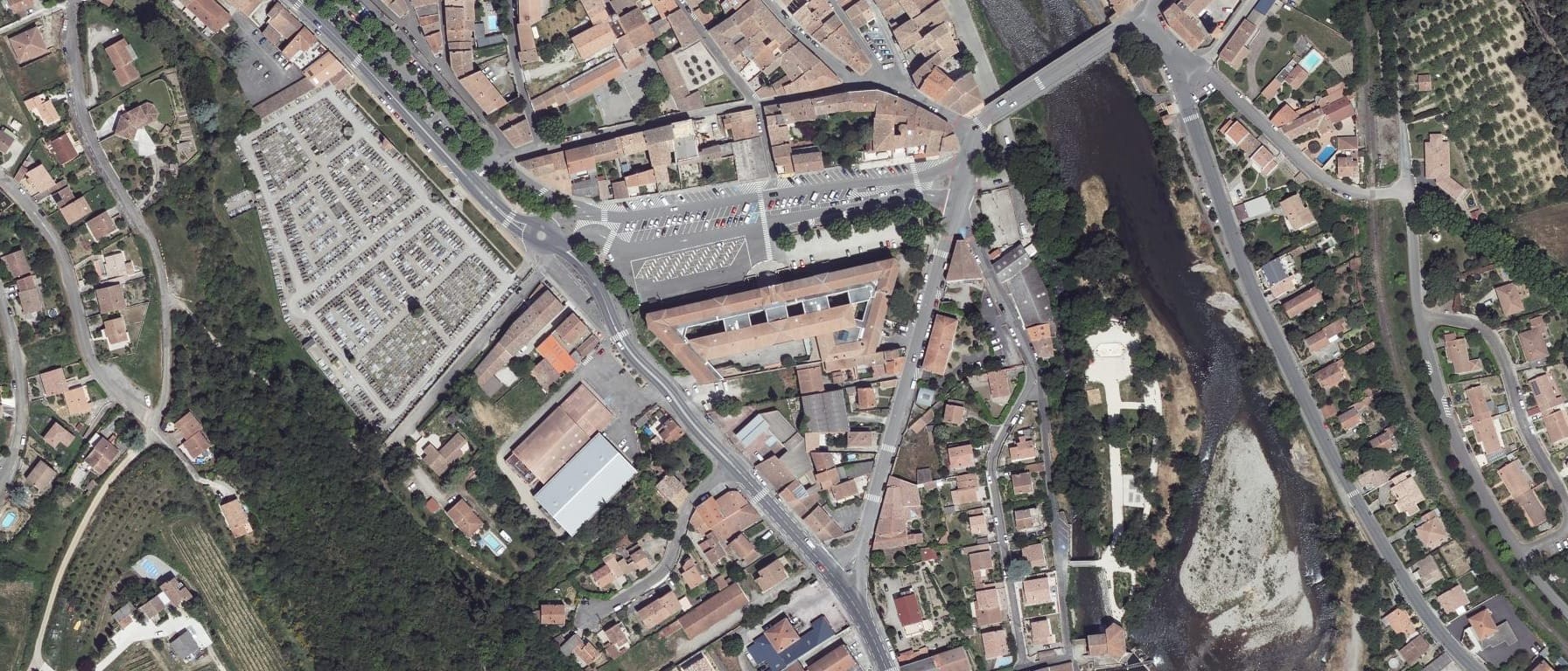 Vue aérienne de Lycée Jacques Ruffié