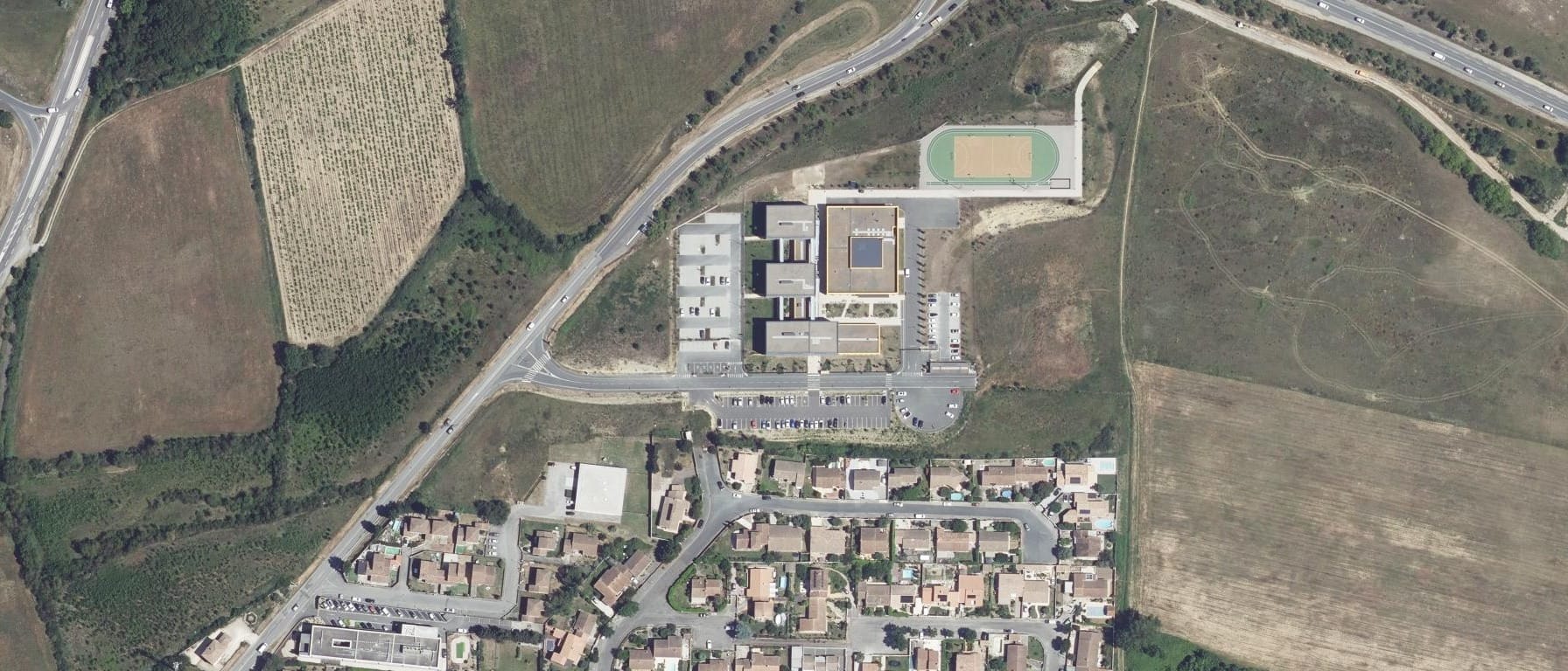 Vue aérienne de Purple Campus Carcassonne