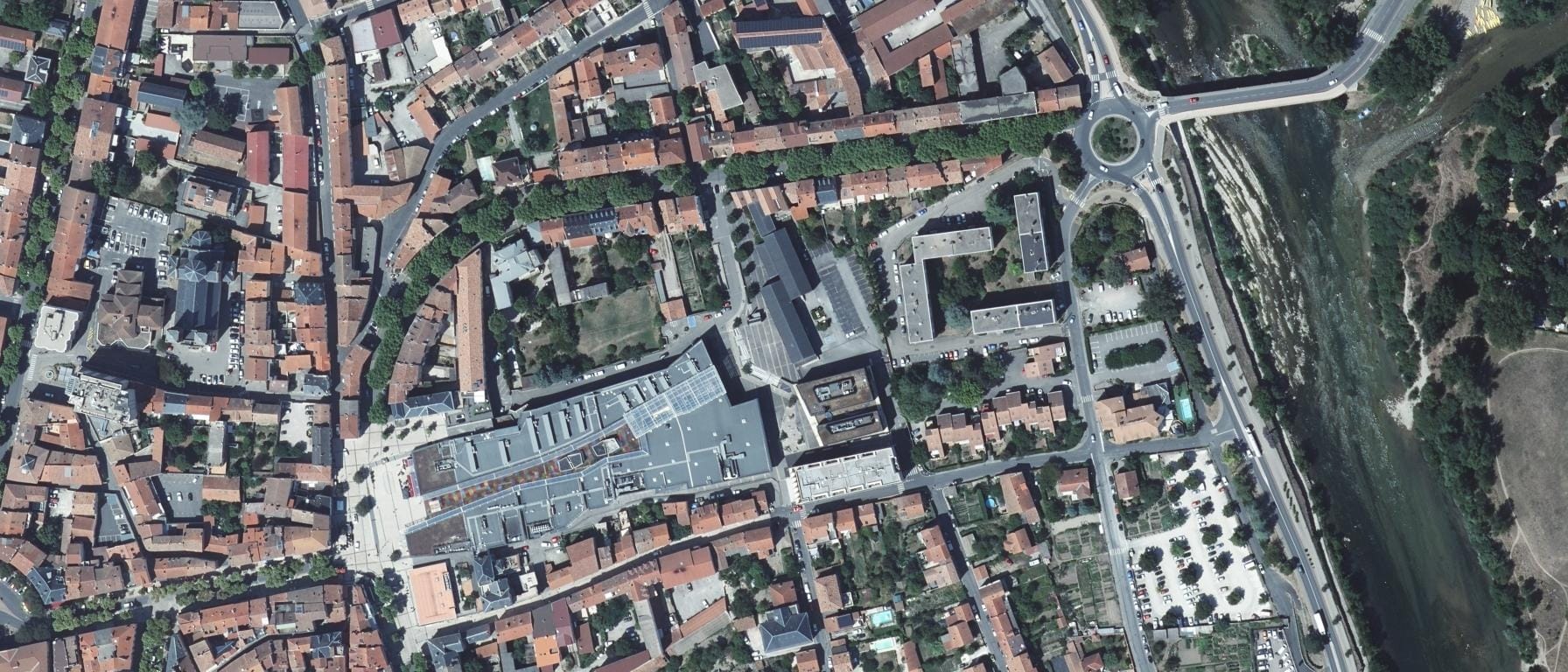 Vue aérienne de IFSI CH Millau