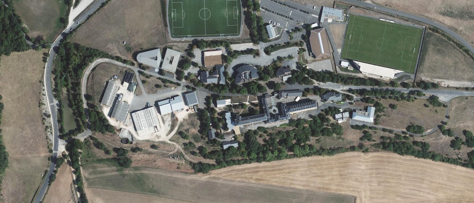 Vue aérienne de CFA agricole Nord-Ouest Aveyron