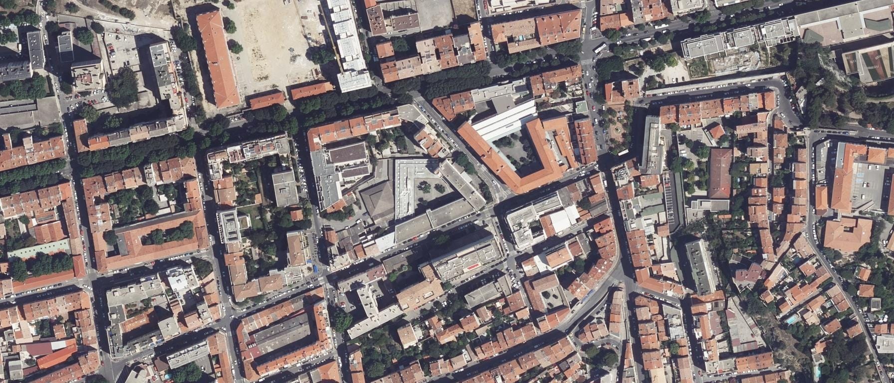 Vue aérienne de Lycée Rempart (Rue Du)