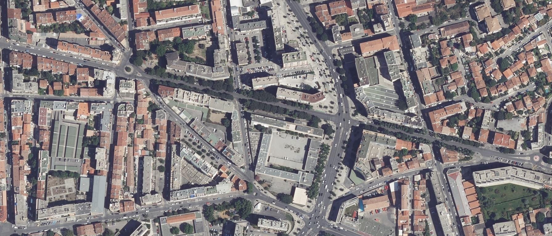 Vue aérienne de Lycée Marie Curie