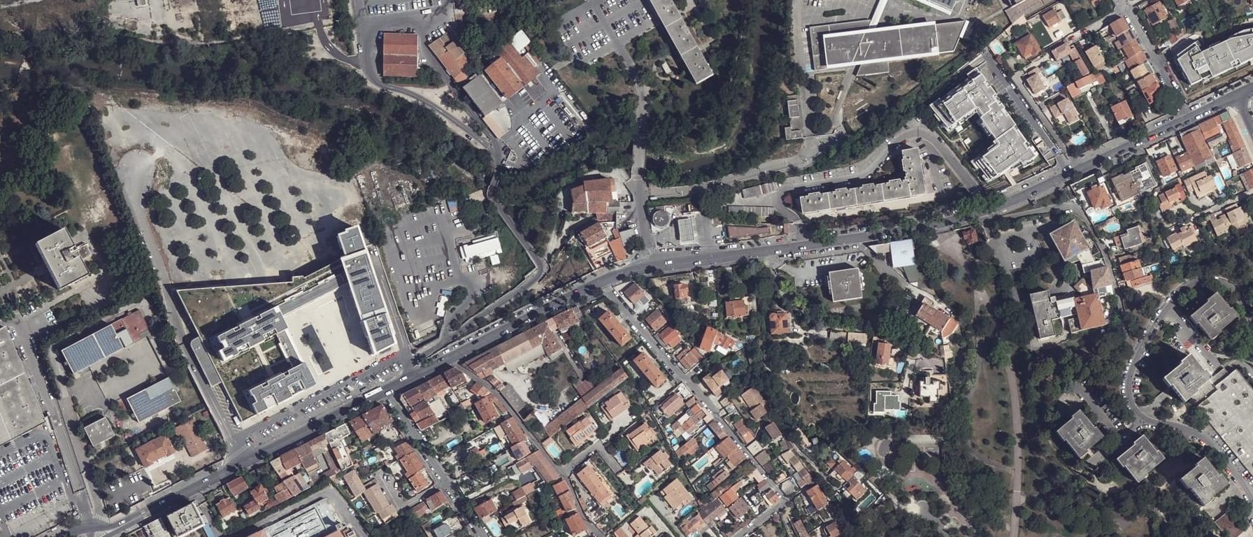 Vue aérienne de Lycée des métiers Rene Caillie