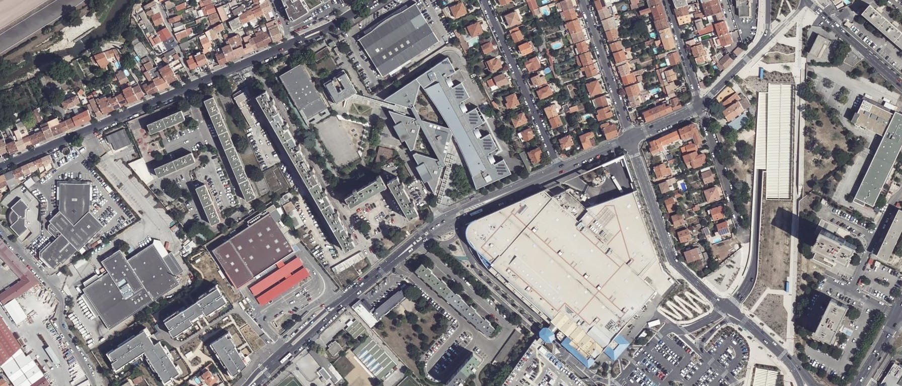 Vue aérienne de Lycée professionnel Ampere