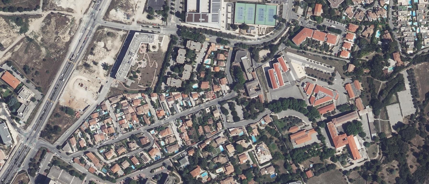 Vue aérienne de CFA régional de la Cité technique Lycée Pastré Grande Bastide
