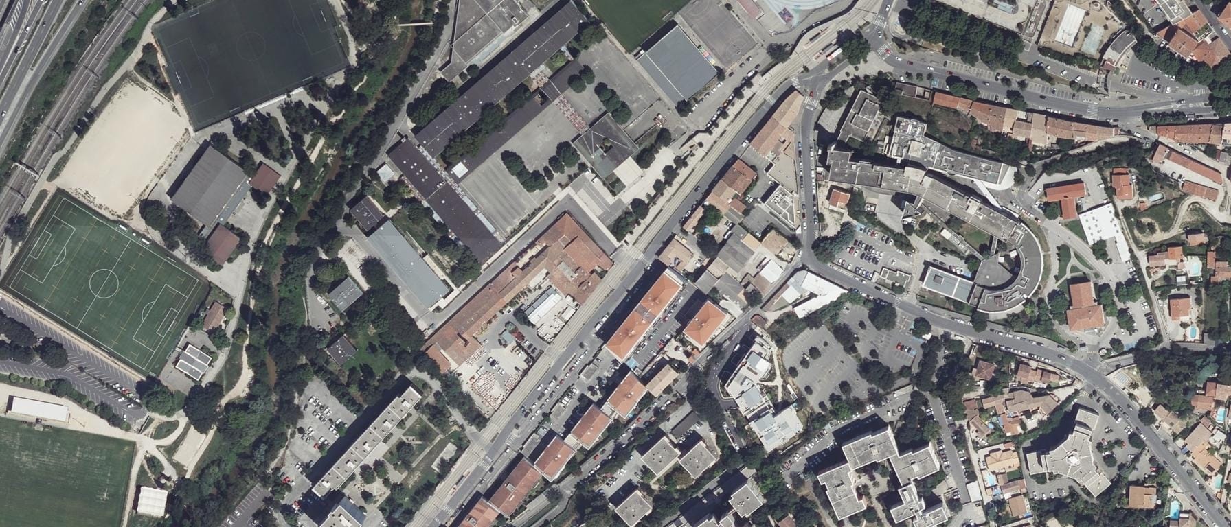 Vue aérienne de Lycée Frederic Joliot-Curie