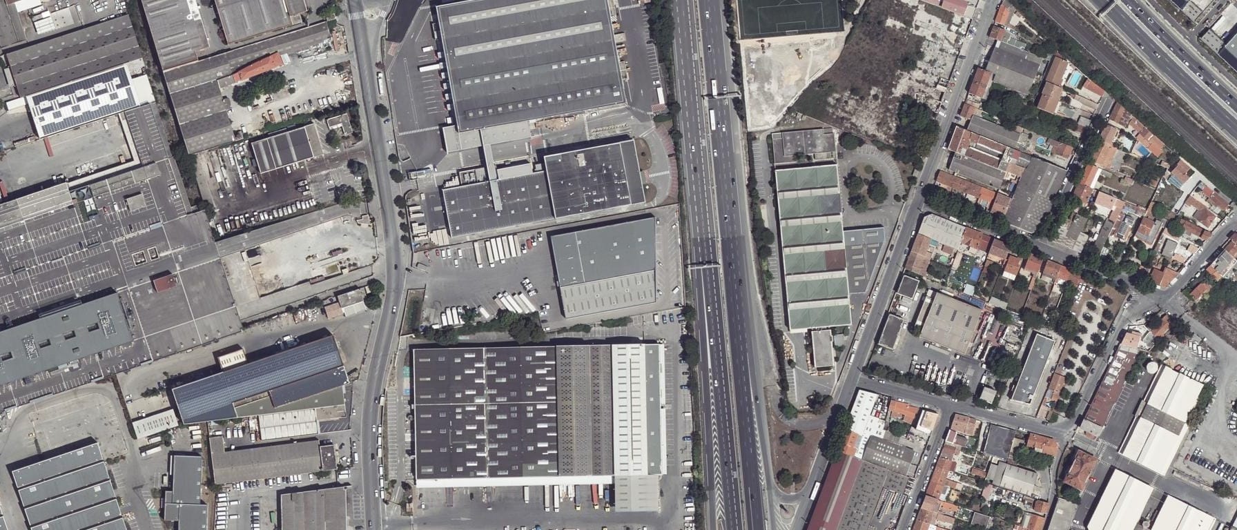 Vue aérienne de ISTELI Institut supérieur du transport et de la logistique internationale