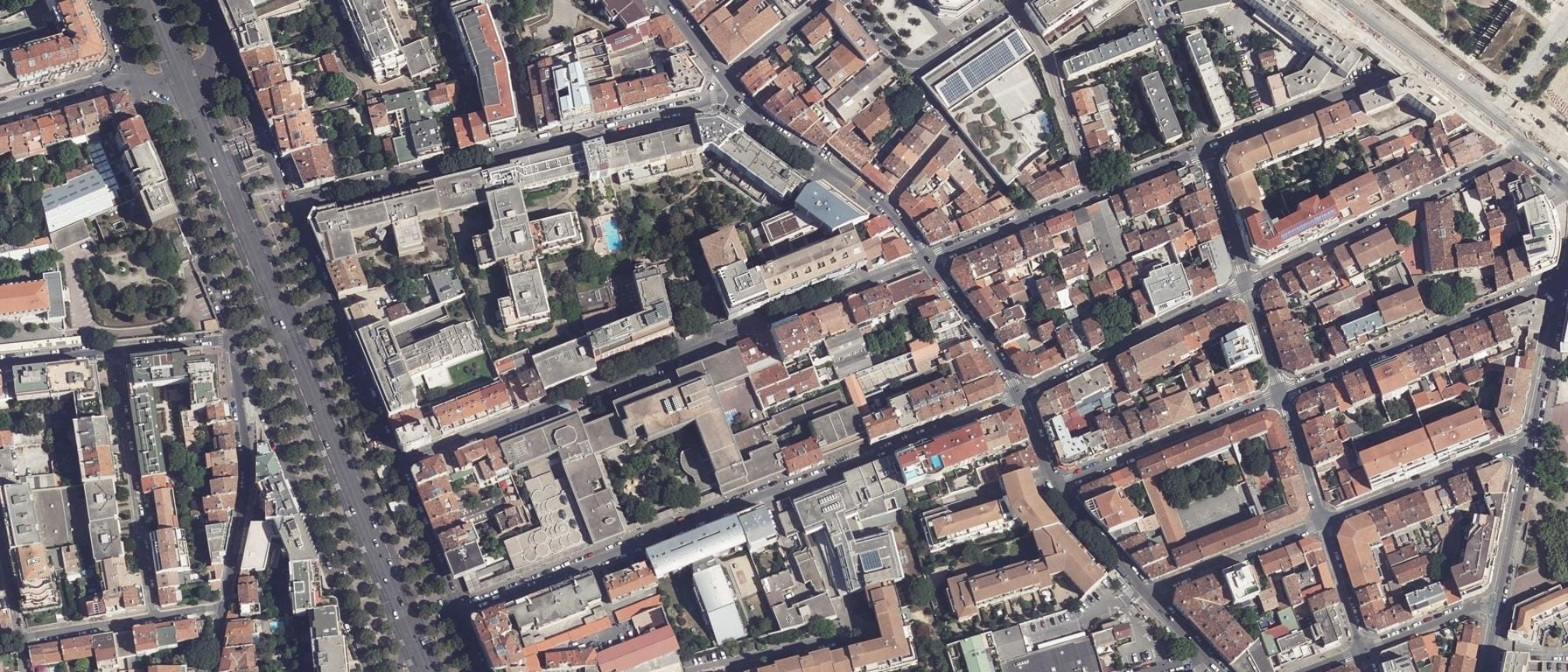 Vue aérienne de AIS - ECOLE SUPERIEURE DE L'AUDIOVISUEL - ATELIERS DE L'IMAGE ET DU SON (Marseille 8e Arrondissement - 13)
