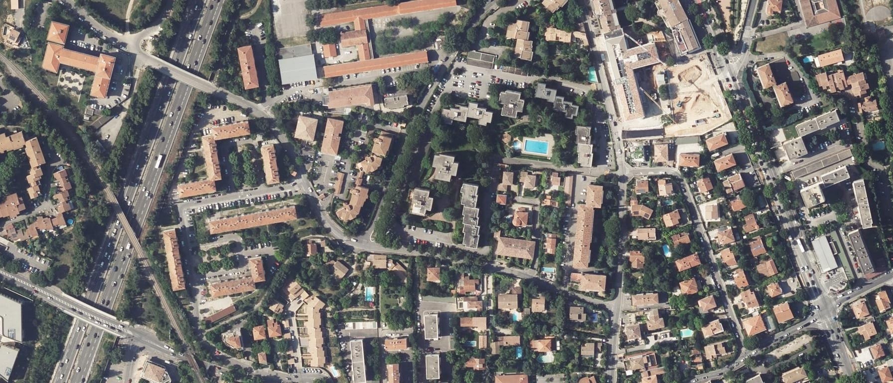 Vue aérienne de AIX Y-NOV CAMPUS (Aix-en-Provence - 13)