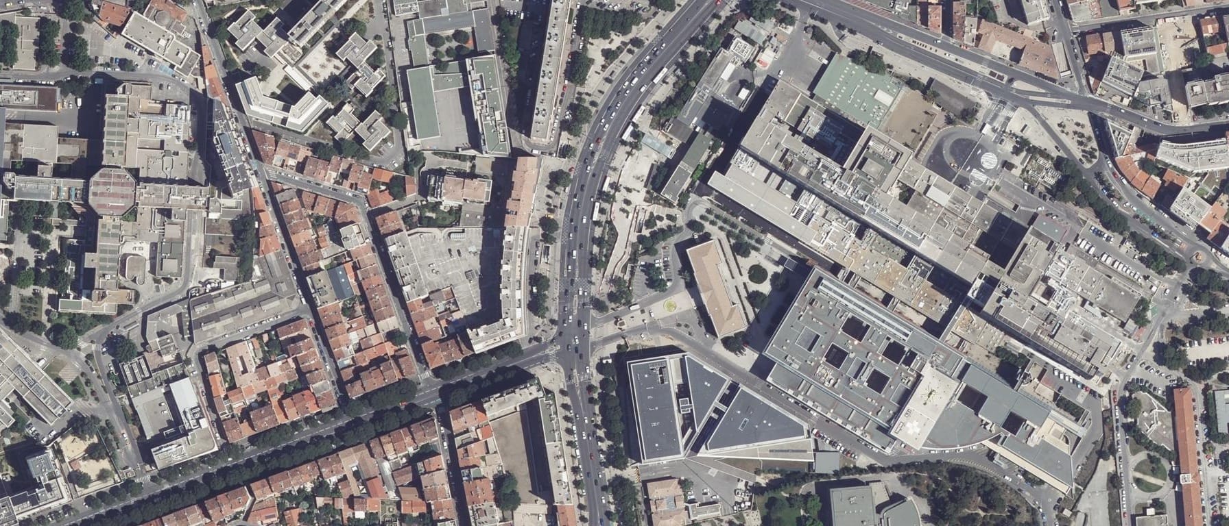 Vue aérienne de Aix-Marseille Université - Site de Marseille Timone