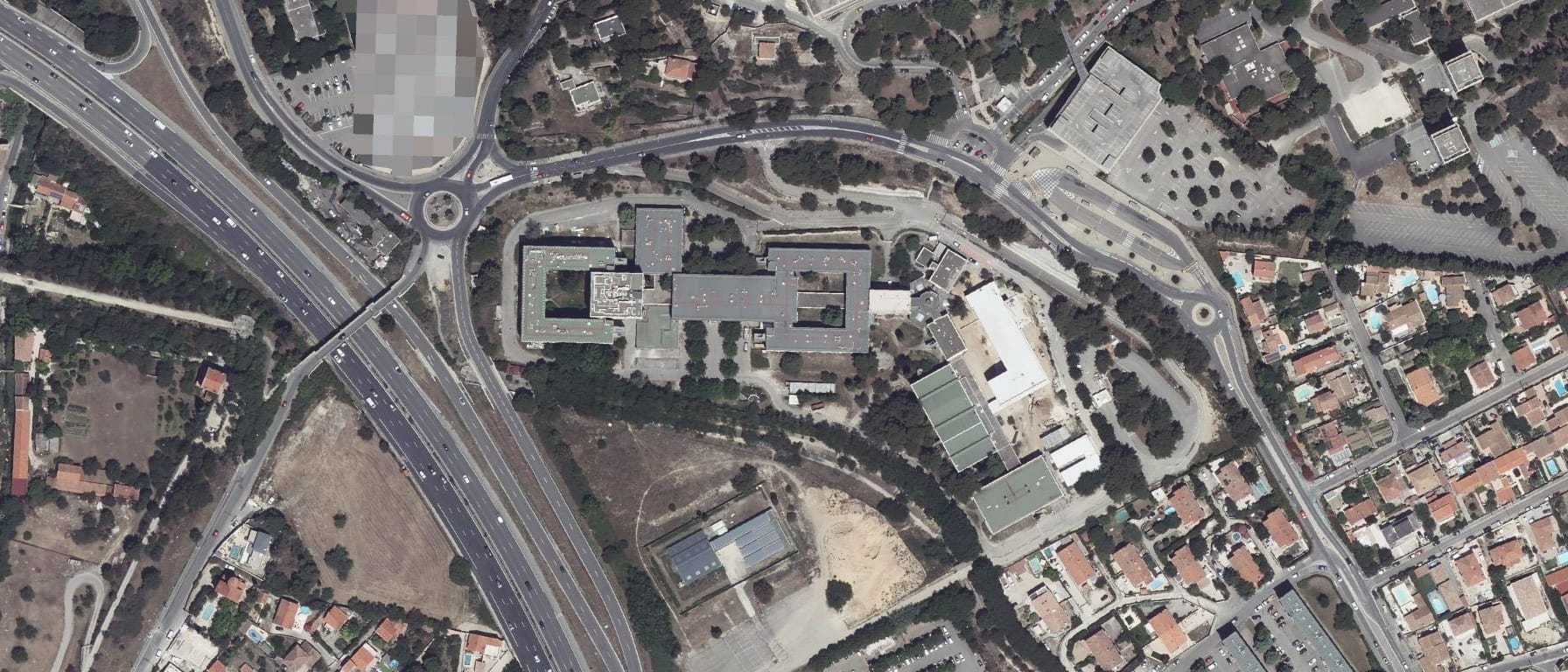 Vue aérienne de UFR des Sciences Médicales et Paramédicales site Nord Université Aix Marseille