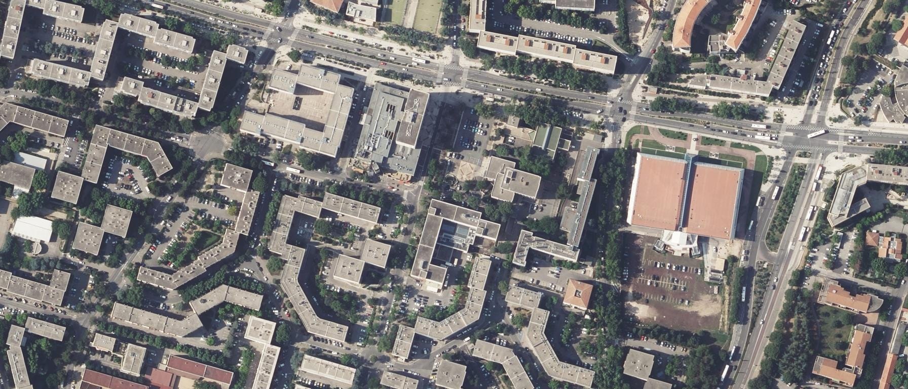 Vue aérienne de Site de Formation OF CFA H.E.C.G.