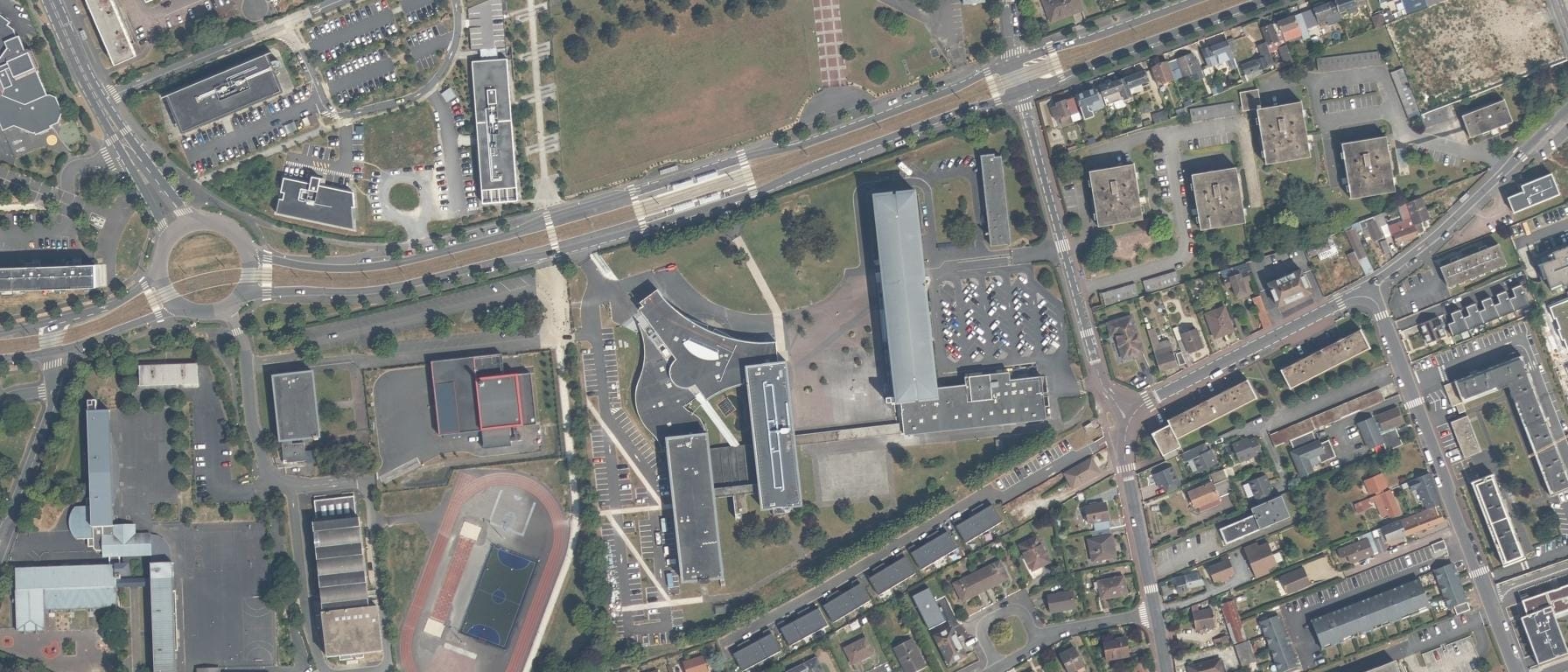Vue aérienne de Lycée Jean Rostand