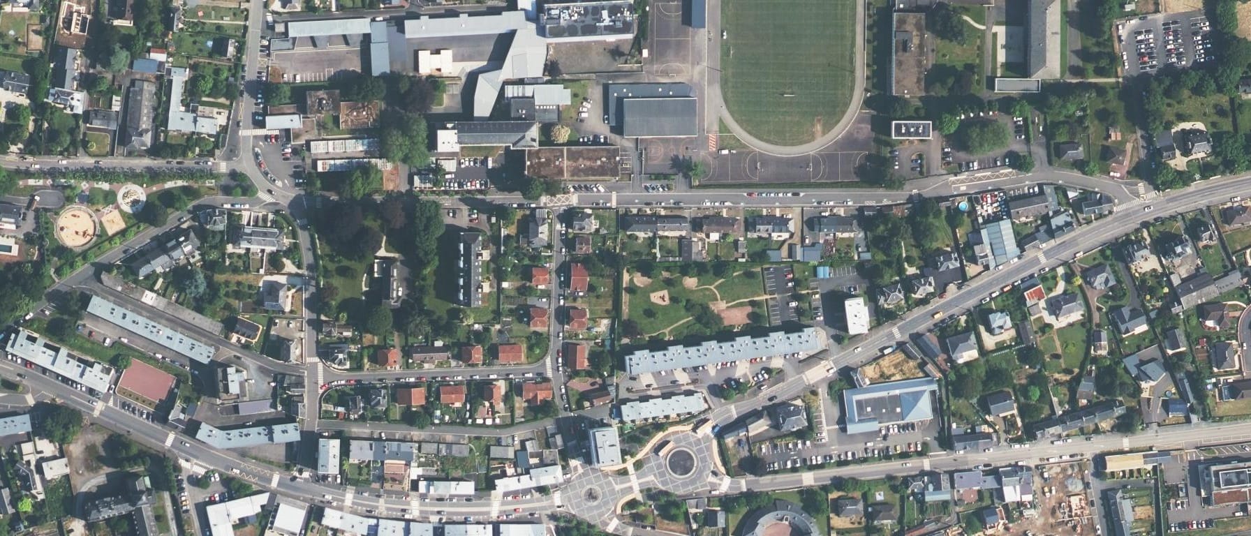 Vue aérienne de IFSI CH Vire