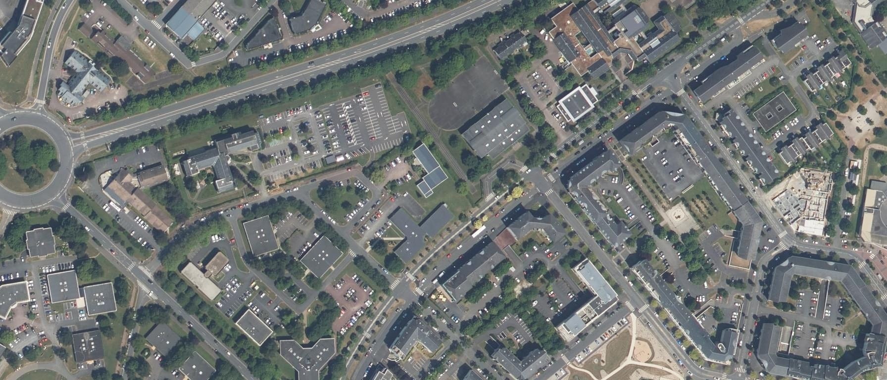 Vue aérienne de CFA ISPN Institut Supérieur Prof. de Normandie (Caen - 14)